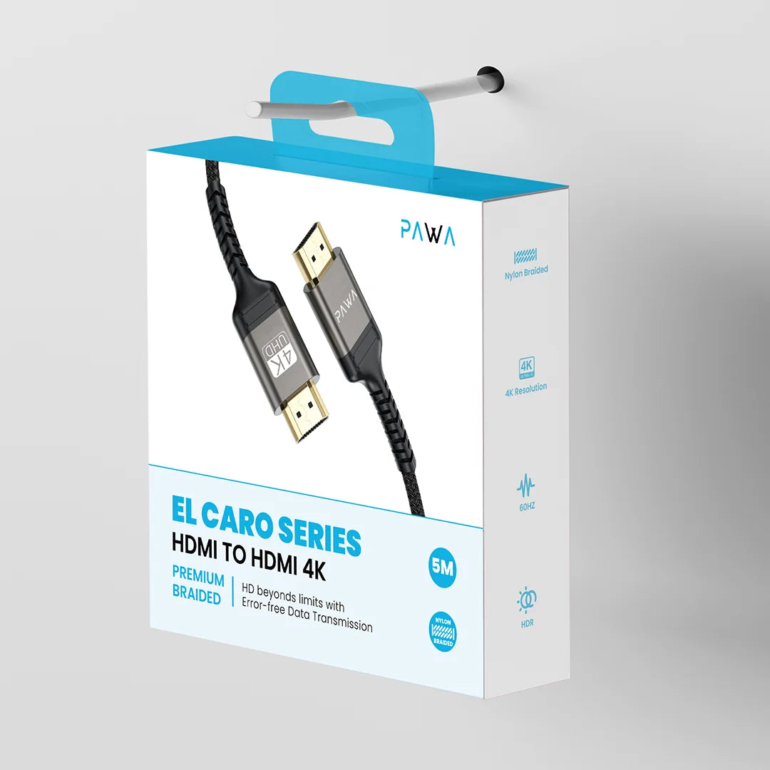 Pawa El-Caro Series Braided HDMI to HDMI 4K Cable 2M