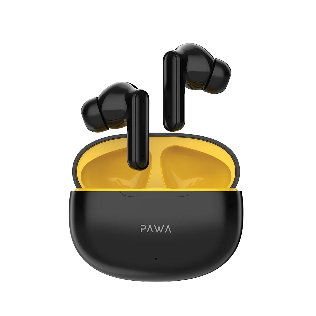 Pawa Pellucid ANC True Wireless Earbuds - Black / Yellow