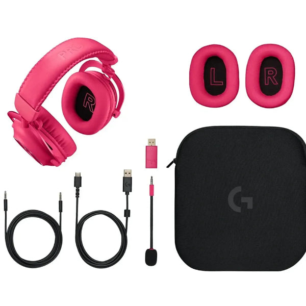 Logitech Pro X2 Lightspeed Wireless Gaming Headset - Magenta