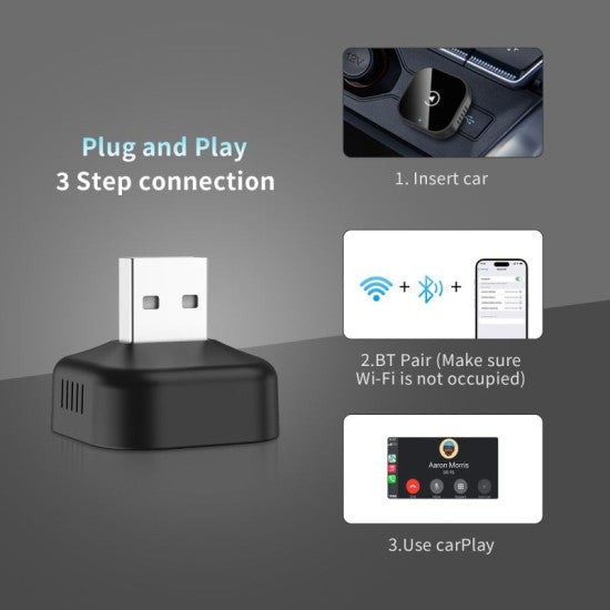 Carplay 2 In 1 Wired To Wireless Android Auto Dongle