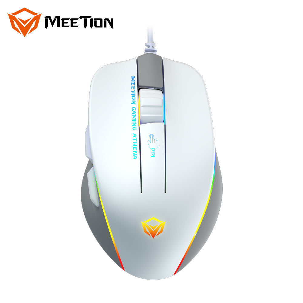 Meetion GM230 RGB Gaming Mouse 12800 DPI-White