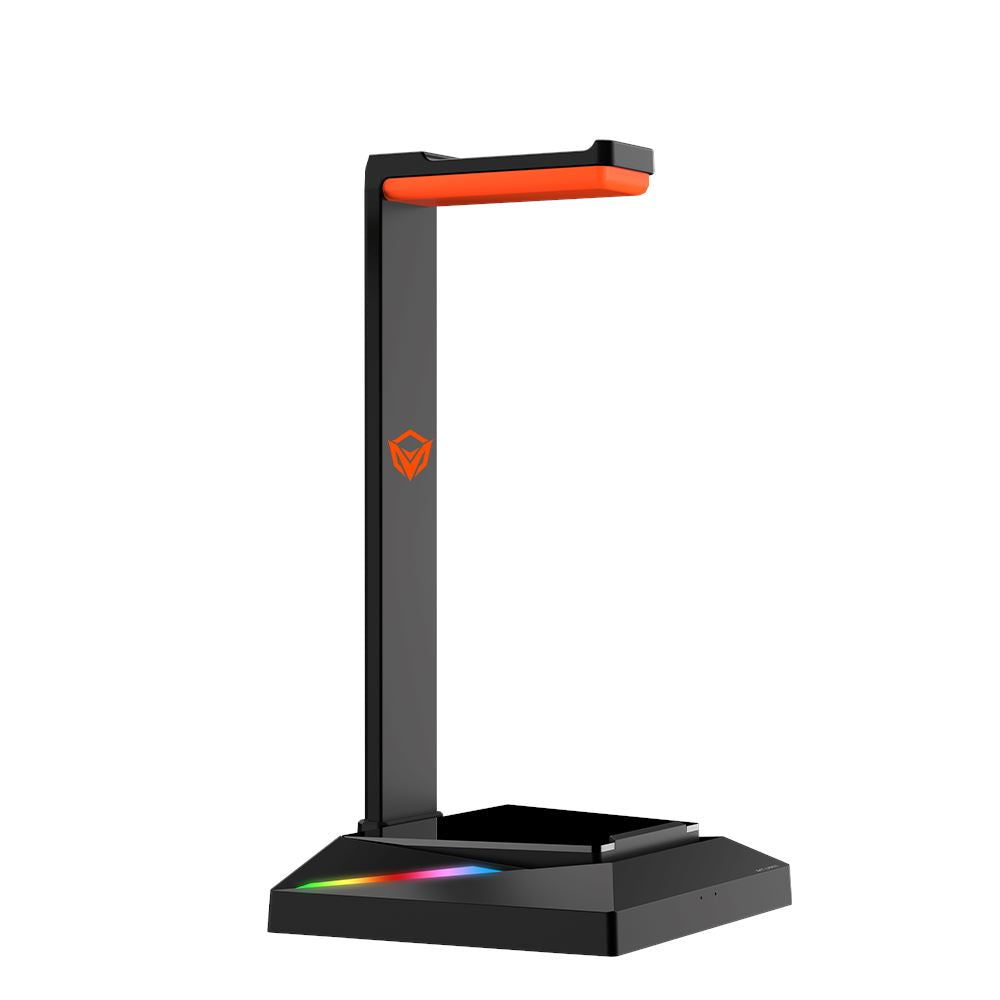 MEETION RGB Headphone Stand - USB HUB - U003 Black