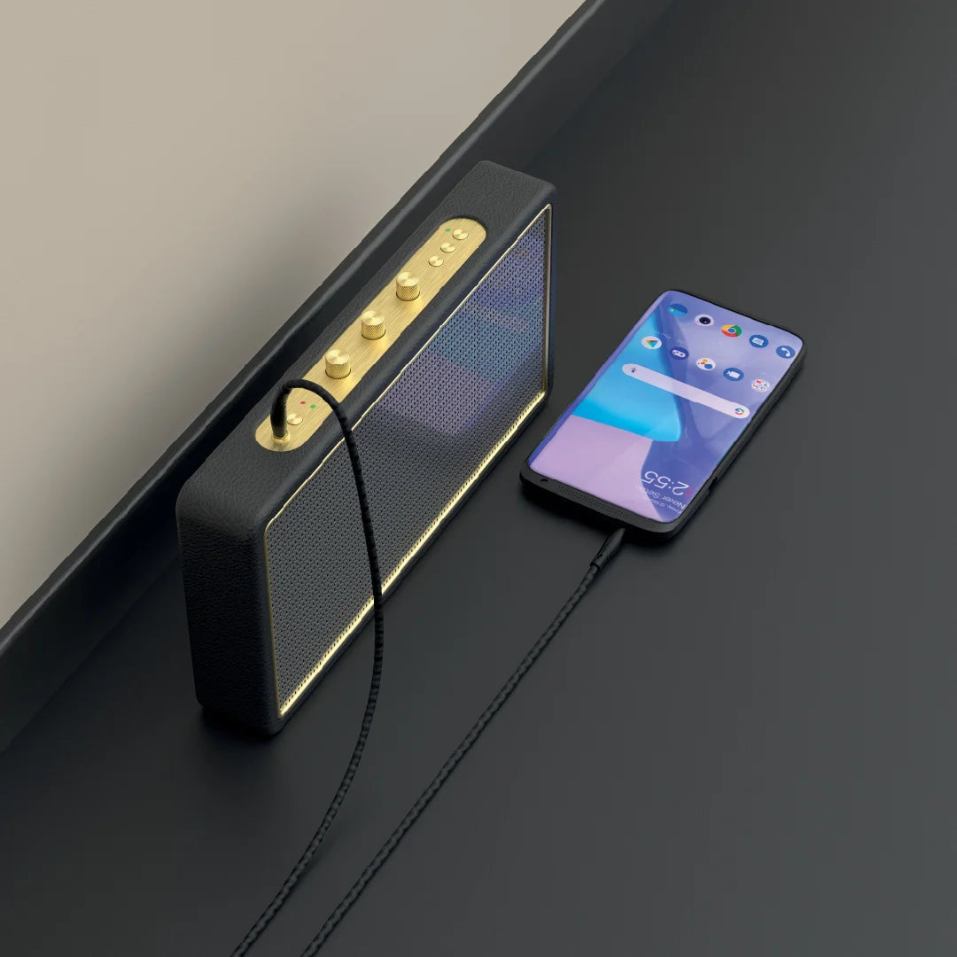 Pawa Nylon Braided 3.5Mm Audio Cable 1.2M/4Ft - Black