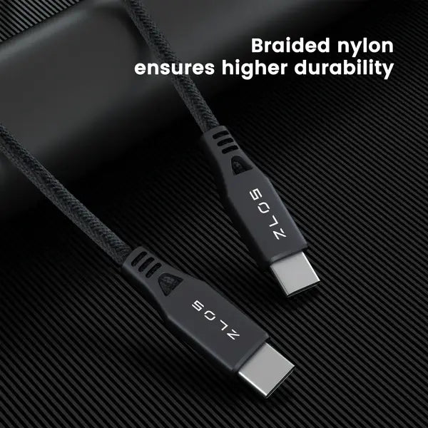 ZLOS USB-C to USB-C Cable leather strap included