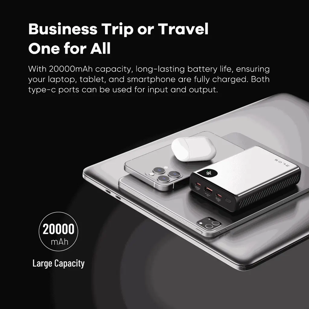 ZLOS YG20 100W Portable Laptop Power Bank 20000mAh