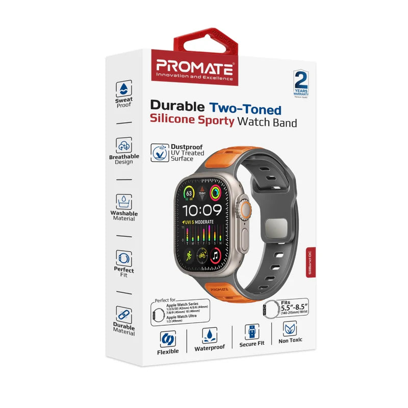 Promate Siliband-DC Orange