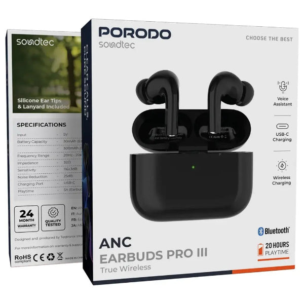 Porodo Soundtec ANC True Wireless Earbuds Pro III