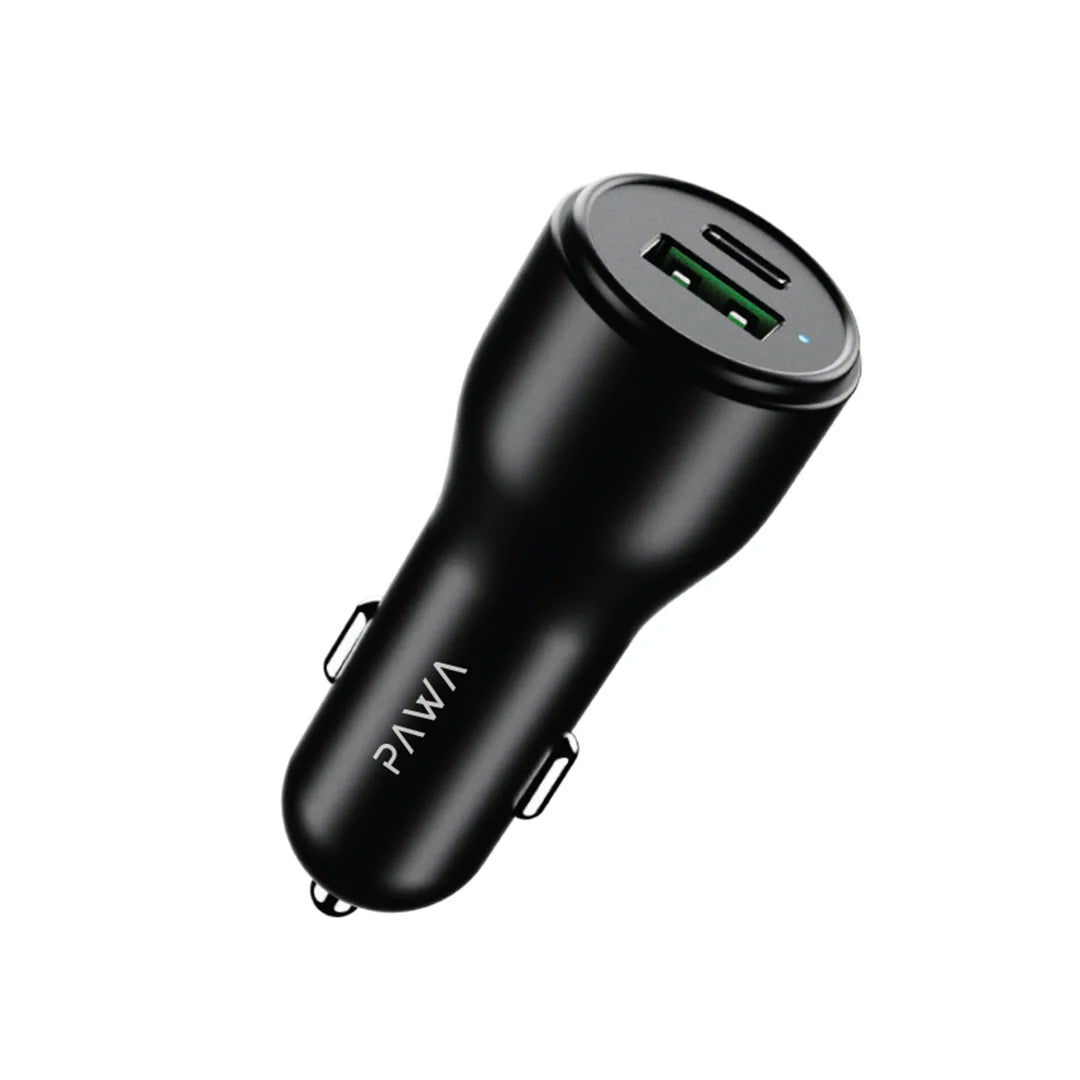 Pawa Solid Car Charger Dual Port PD+QC 51W