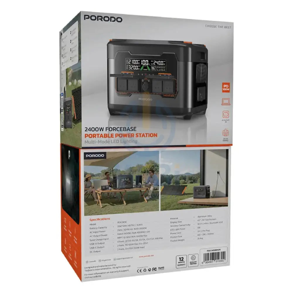 Porodo Portable 2047.5Wh Generator 546000Mah |2400W