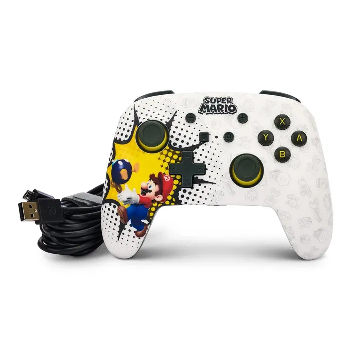 Powera Enhanced Wired Controller For Nintendo Switch - Bob-Omb Blast
