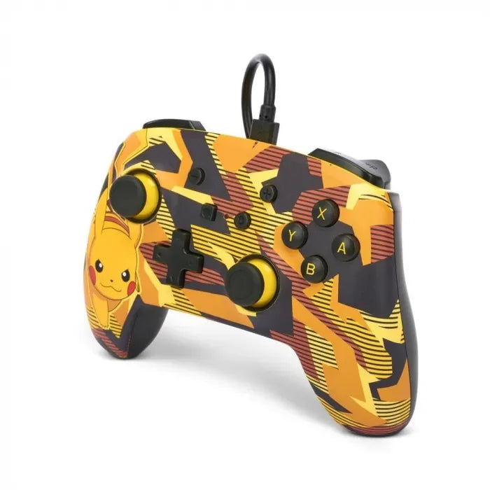 Powera Enhanced Wired Controller For Nintendo Switch - Camo Storm Pikachu