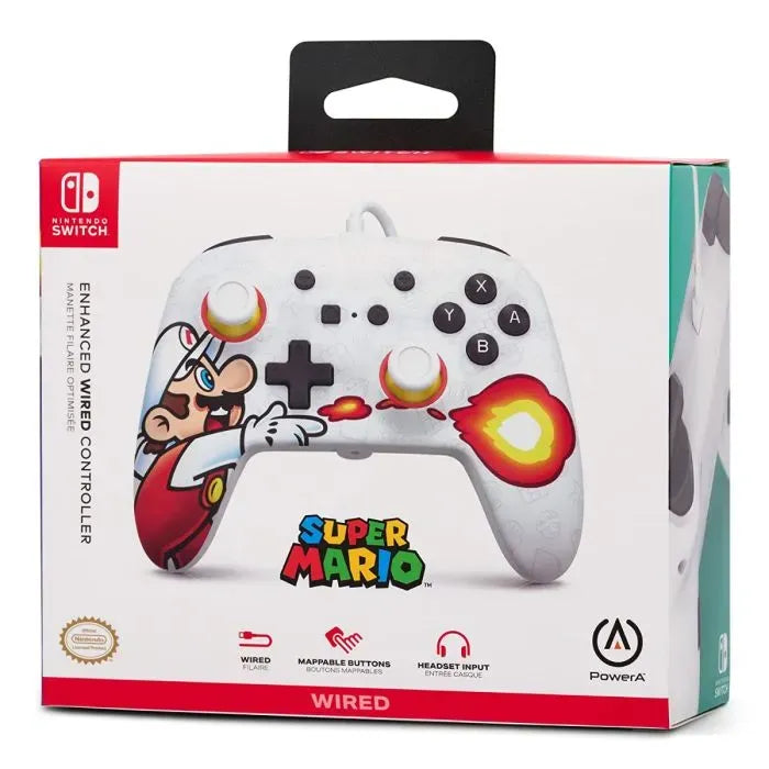 Powera Nintendo Switch Enhanced Wired Controller - Fireball Mario