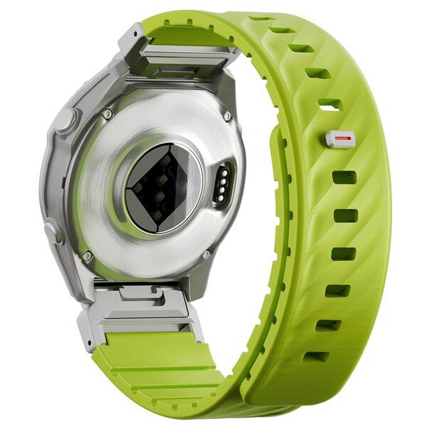 Uniq Fluo Magnetic Smartwatch Strap 22Mm Lug With Removable Connector - Dark Lime (Dark Lime)