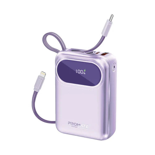 Promate-20000mAh Ultra Compact 35W SuperSpeed™ Power Bank  - Purple