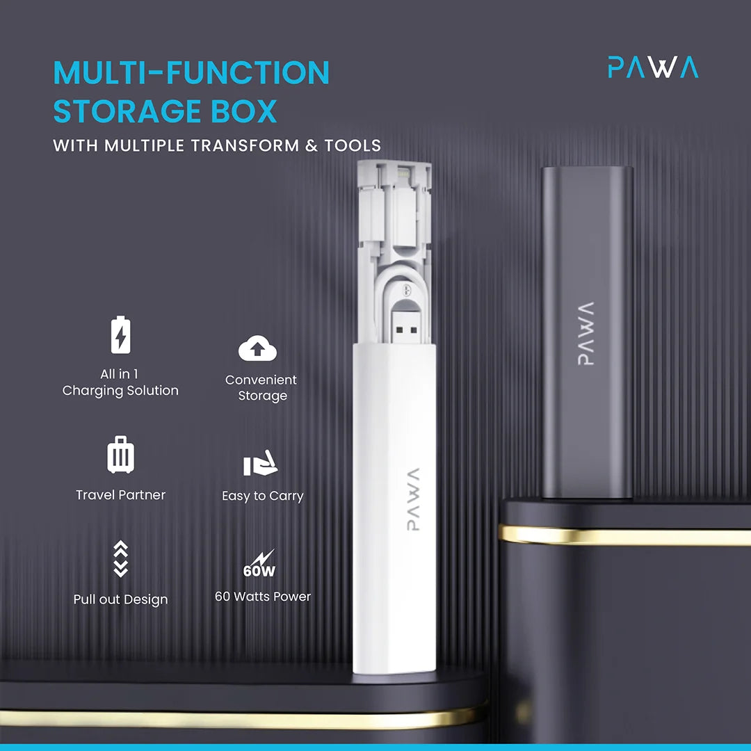 Pawa Multiple Functional Storage Box - White