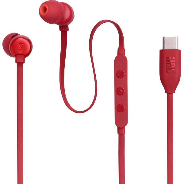 JBL Tune 310C Wired Type C Hi-Res In-Ear Headphones Red