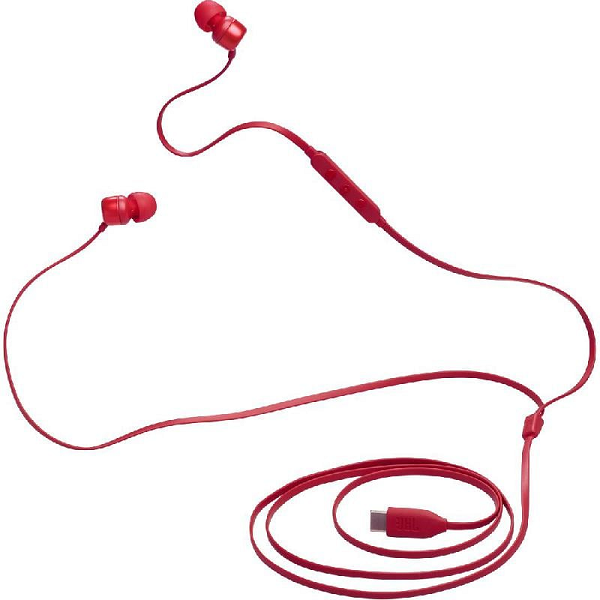 JBL Tune 310C Wired Type C Hi-Res In-Ear Headphones Red