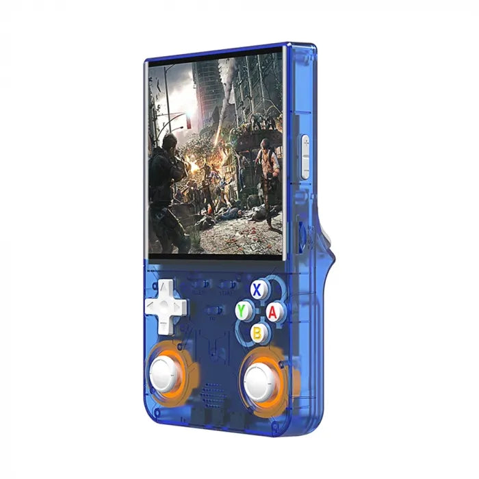 R36 Ultra Retro Handheld Game Console with 64GB - Transparent Blue