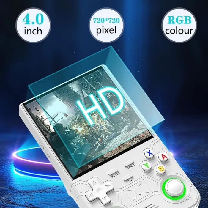 R36 Ultra Retro Handheld Game Console with 64GB - White