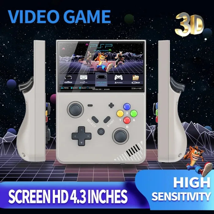 R43 Pro 4.3-inch LCD Screen Handheld Game Console 64GB - Grey