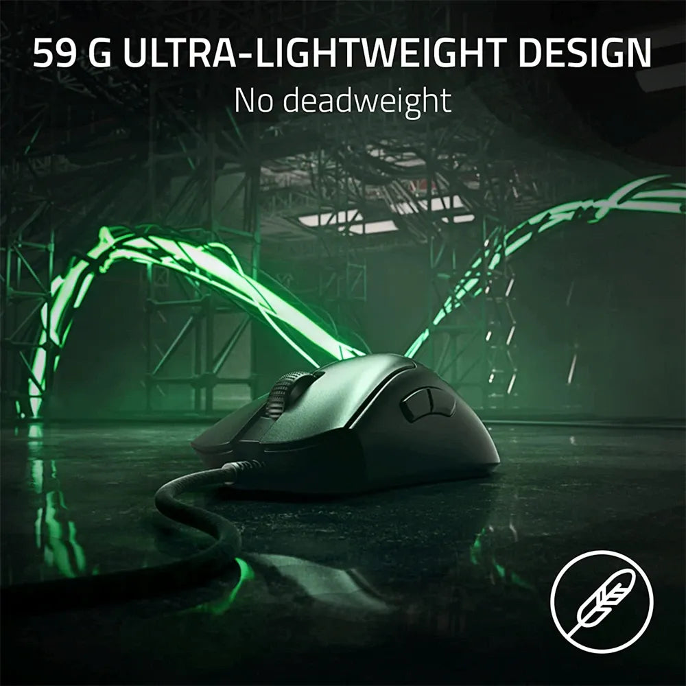 Razer Deathadder V3 Ultra-light Weight Ergonomic Esports Wired Gaming Mouse With 30,000 Dpi - Black