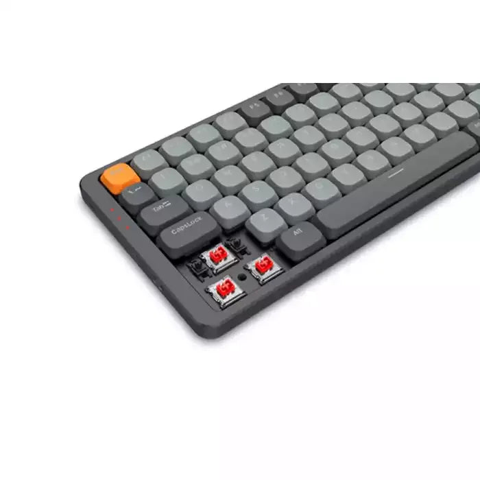 Redragon Azure 75% Low-Profile Rgb Wireless Mechanical Keyboard - Grey (Dust-Proof Red Switch) (English)