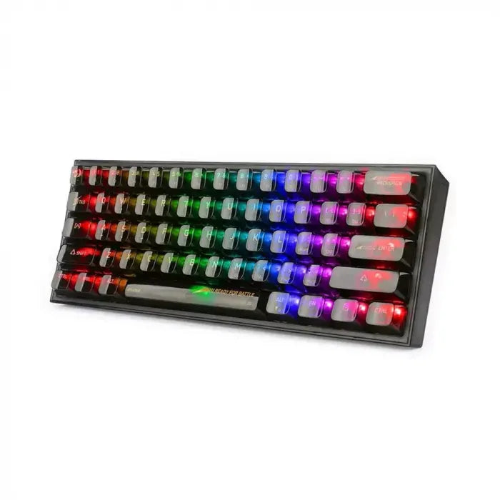 Redragon Fizz K617Ctb 60% Wired Rgb Mechanical Gaming Keyboard - Black Transparent