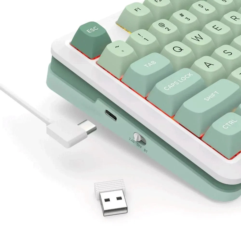 Redragon K681 Cyrus PRO RGB 75% Wireless Gaming Keyboard - Green