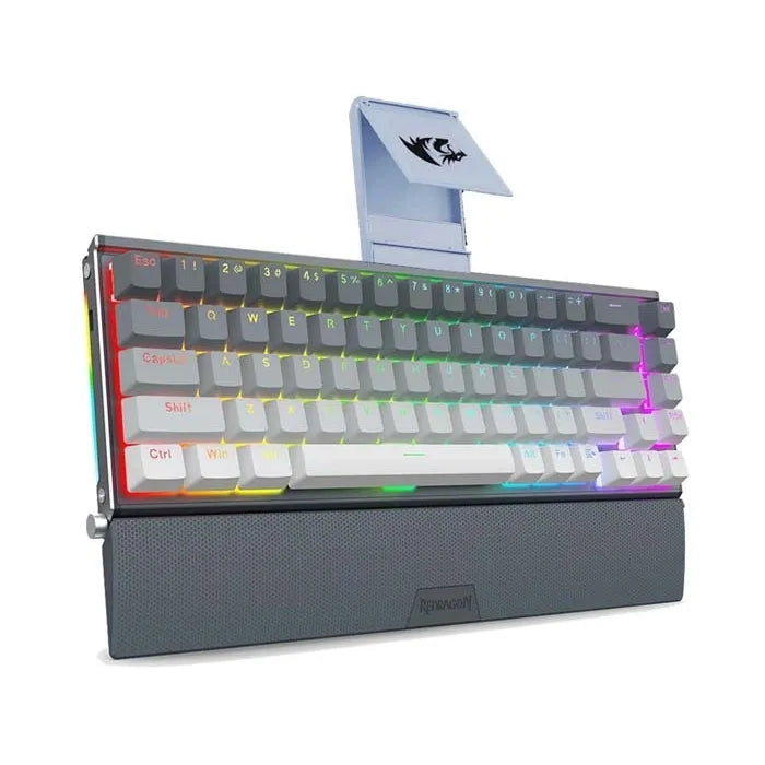 Redragin Shaco Redragon Shaco K641 Pro Wireless Aluminum Keyboard Red Switch - Grey W ...
