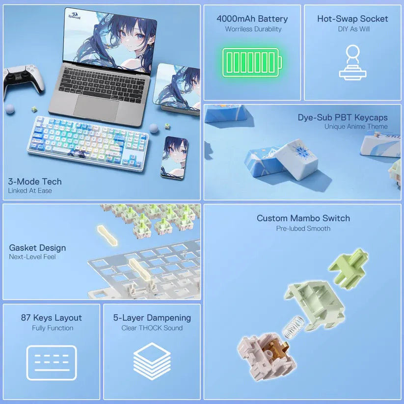 REDRAGON STAR BLADE K707 PRO Anime Keyboard