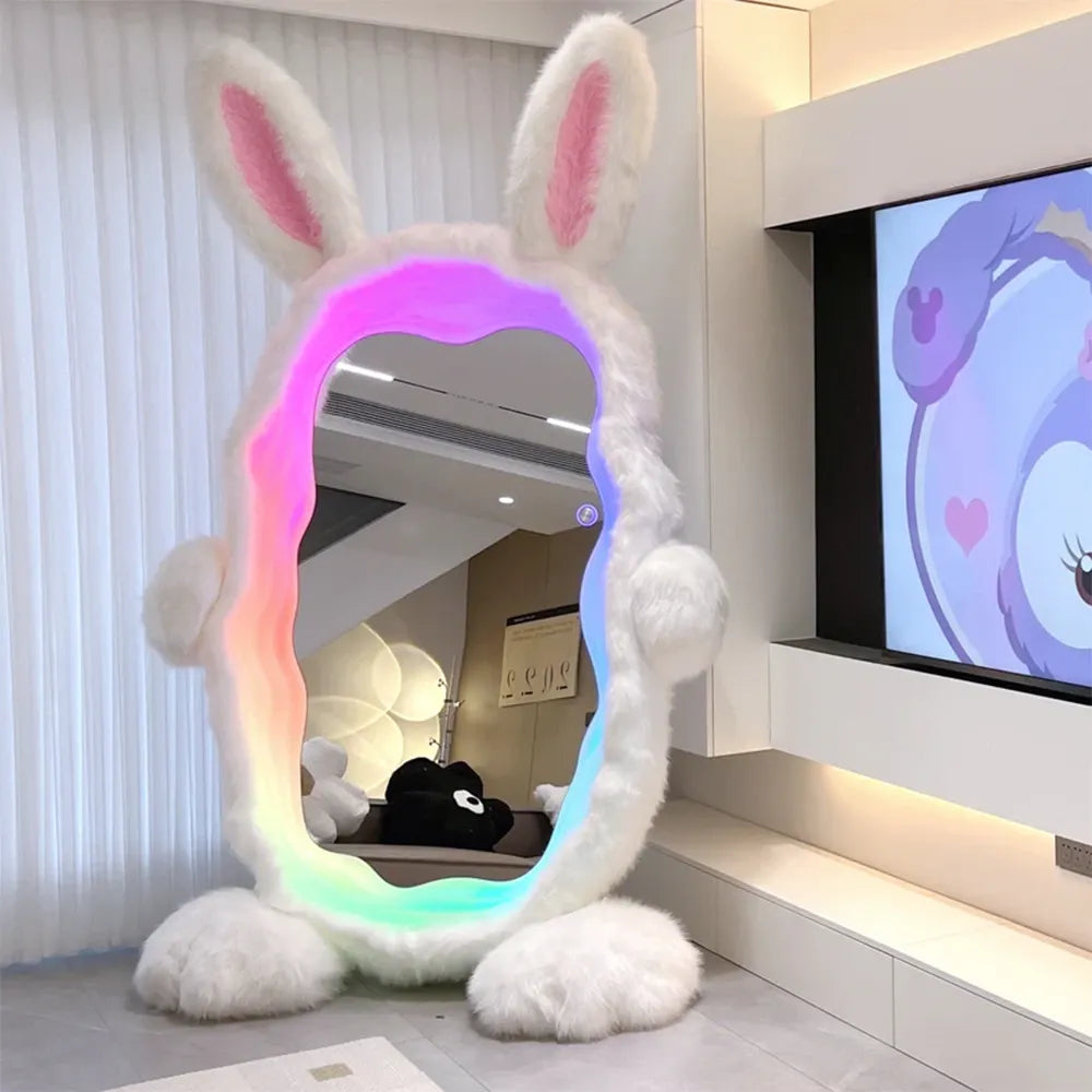 Ingrem Glowing Magic Bunny Mirror – Rgb Led Full-Length Vanity Mirror