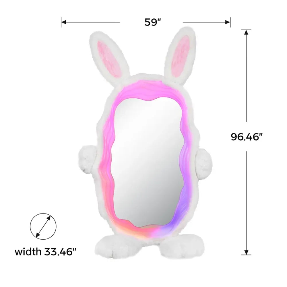 Ingrem Glowing Magic Bunny Mirror – Rgb Led Full-Length Vanity Mirror