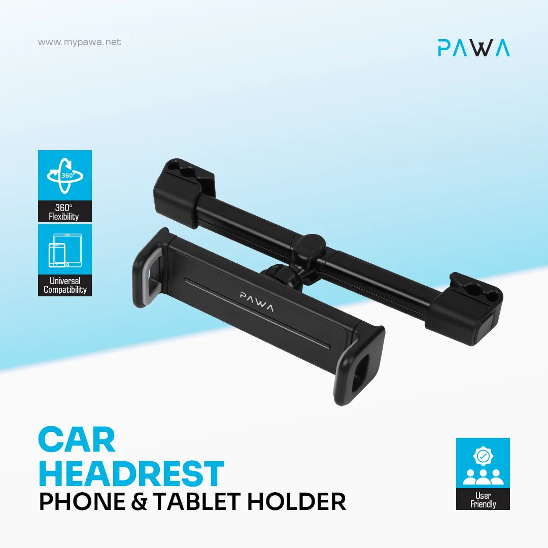Pawa car headrest phone & tablet holder