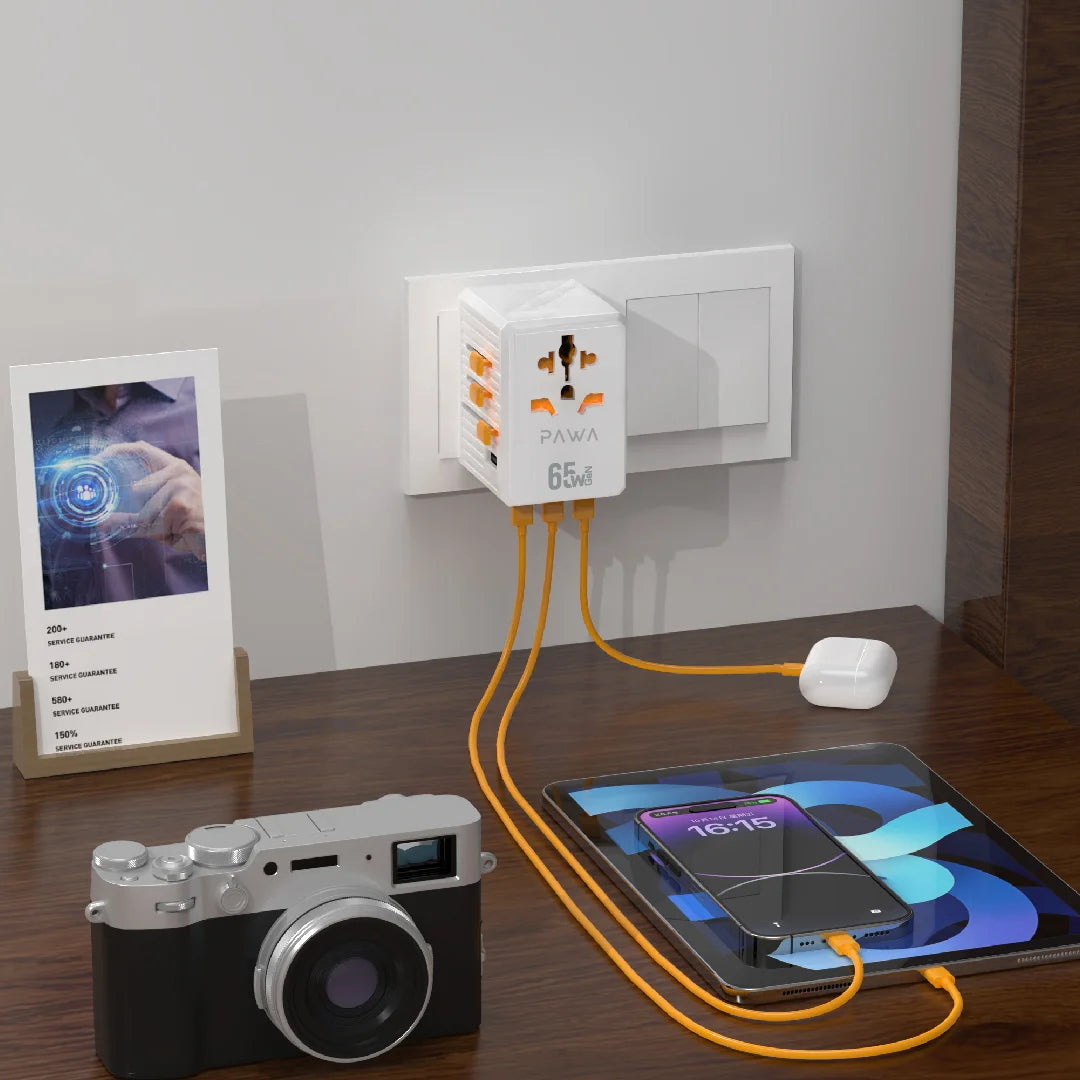 Pawa Universal GaN Travel Charger 65W - White