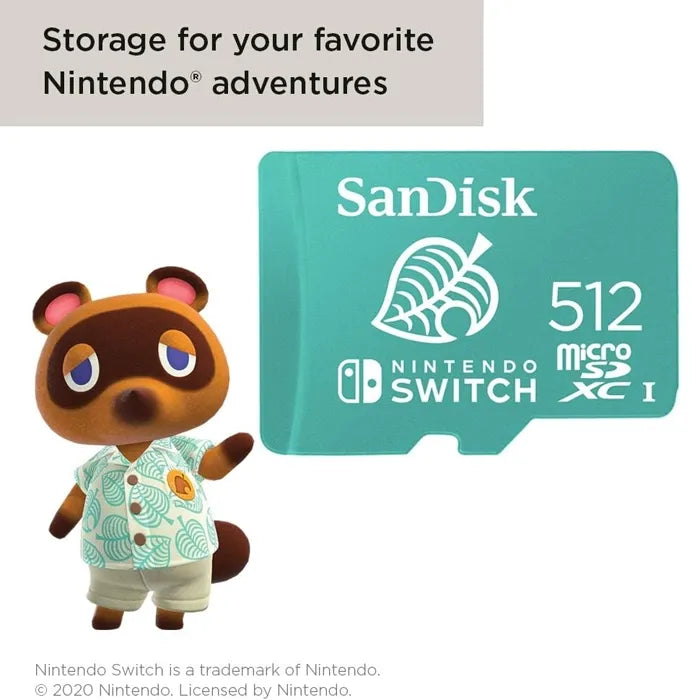 Sandisk 512Gb Microsdxc For Nintendo Switch & More Digital Games