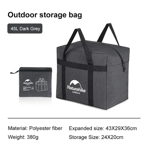 Naturehike Outdoor Storage Bag - Dark Gray (45L)