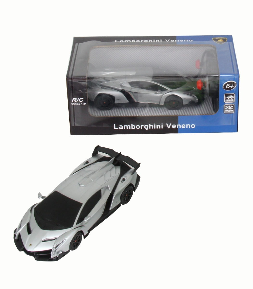 Rc Car Lamborghini Veneno With Remote Control - Silver SLL0