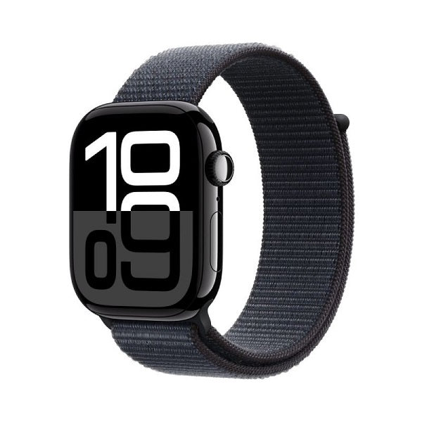 Apple Watch Series 10 Gps 42Mm Jet Black Aluminium Case With Ink Sport Loop