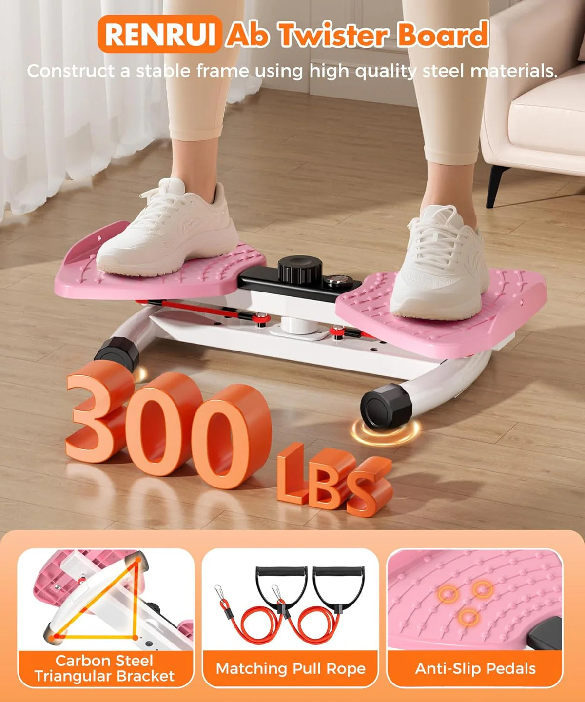 Black Bull Waist Twister Machine Exercise Fitness Tool, Ab Twister Board/ Smart LED Digital Monitor