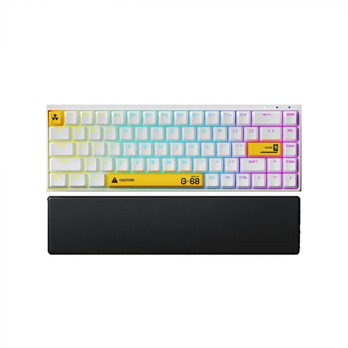 Syntech Chronos 68 Rapid Trigger Magnetic Keyboard - Aluminum Edition (White & Yellow)