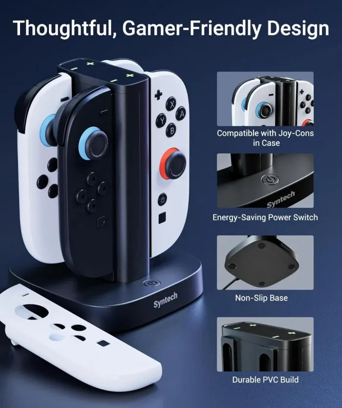 Syntech Joycon Charger Dock (4-In-1, Switch 2 Compatible)