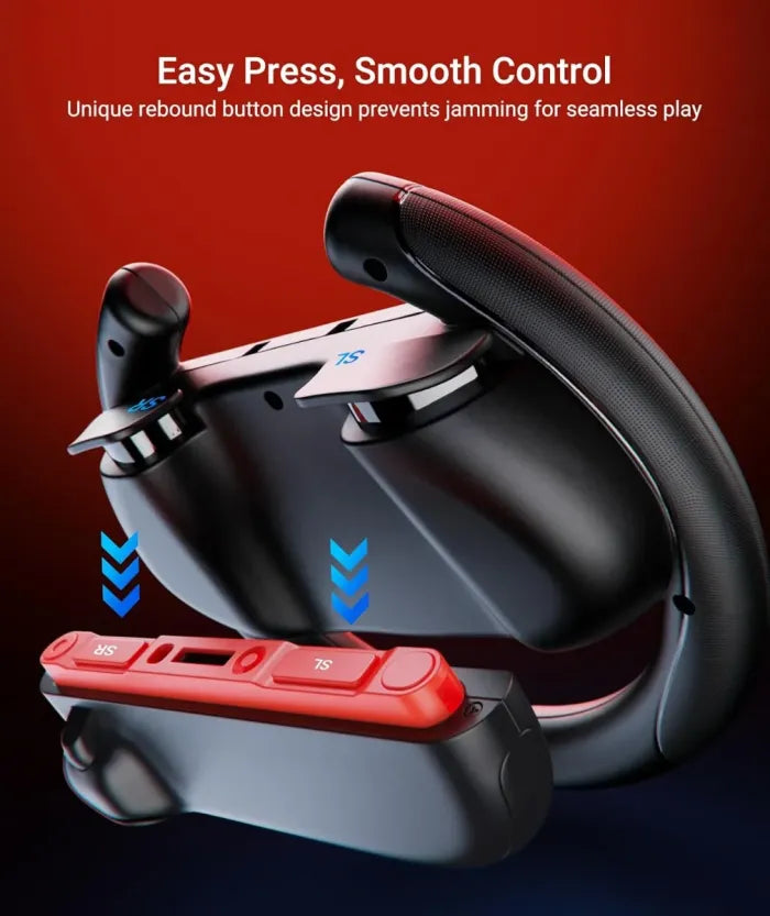 Syntech Steering Wheel For Nintendo Switch2 Joycons (2 Pack, Black)