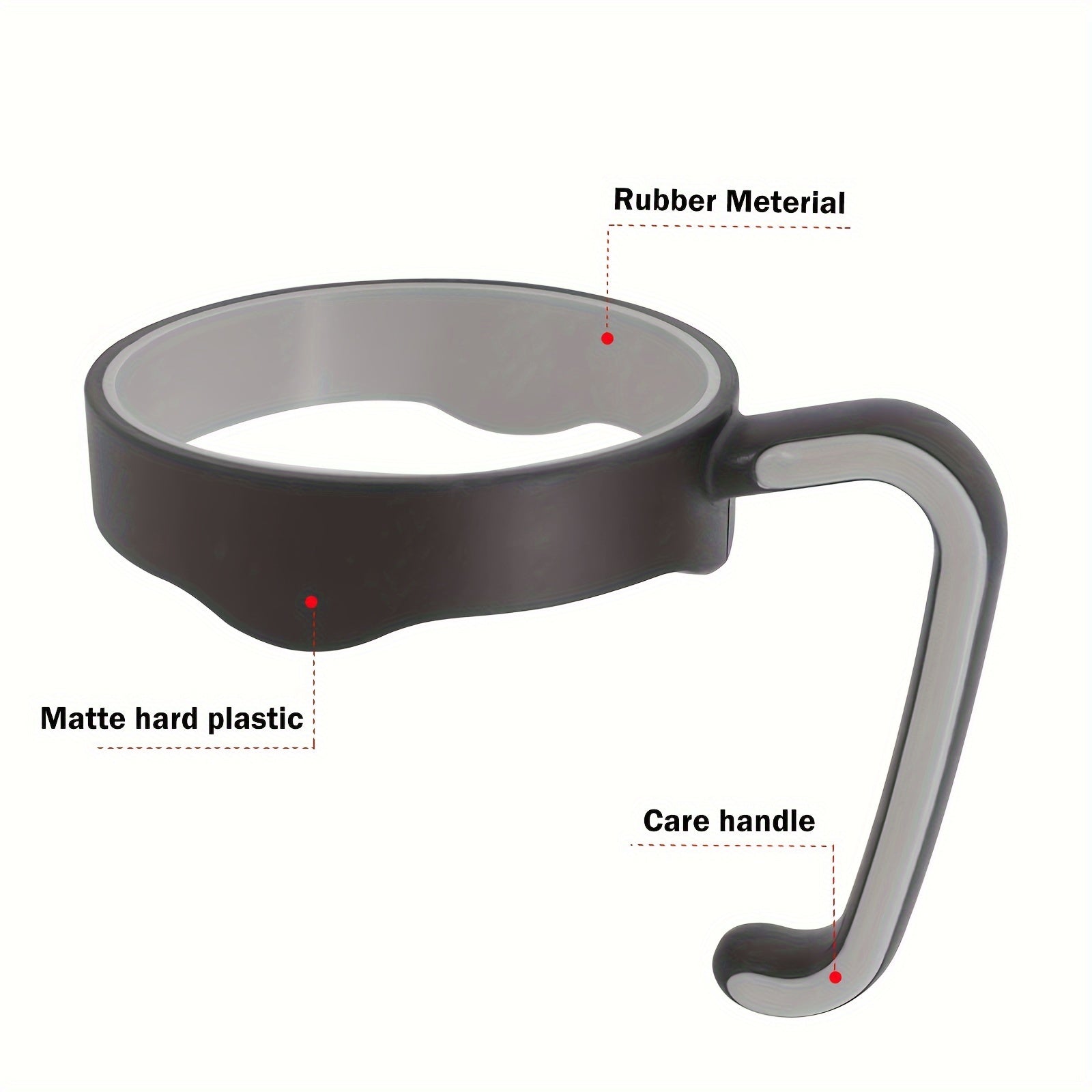 COMPATIBLE CUP HANDLE FOR STANLEY FOR 20OZ (GREY)