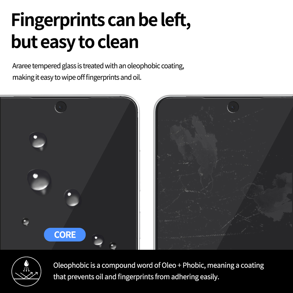 Araree Core Privacy Screen Protector For Samsung Galaxy S26 -Black