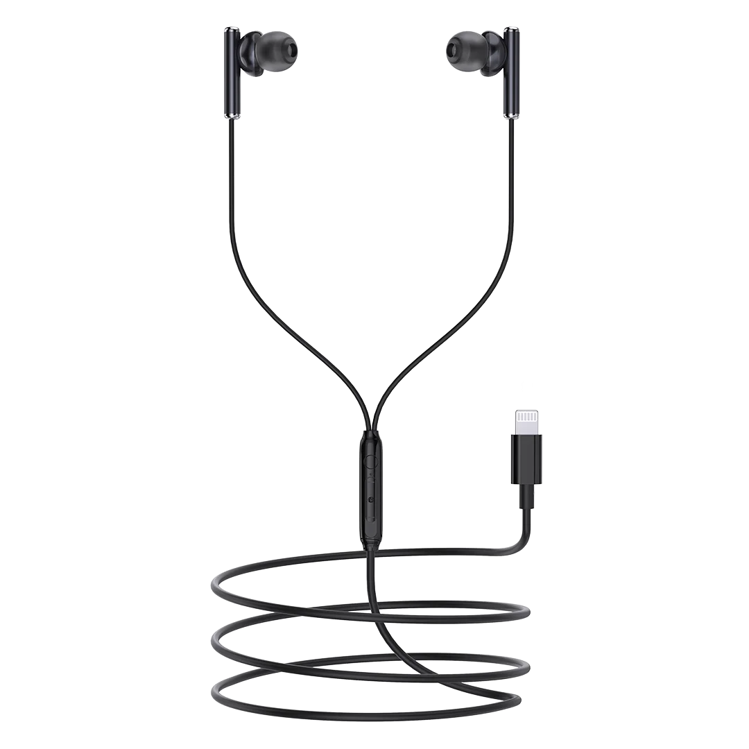 Pawa Chords in-ear Edition Wired Earphone With Lightning Connector-Black