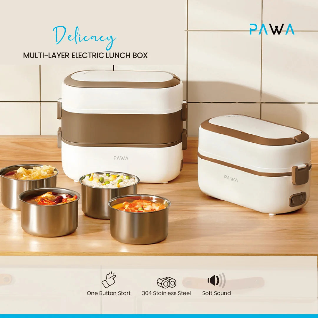 Pawa Delicacy Double Layer Electric Lunch Box 2L