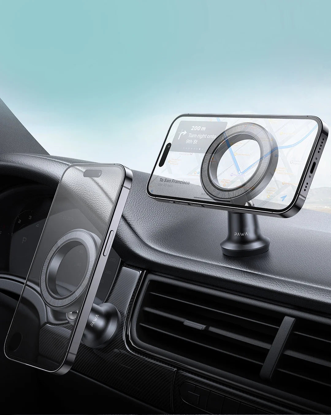 Pawa Circle Magnetic Car Mount with 360 Rotation