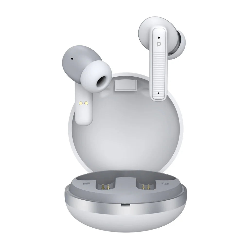 Powerology Quad Enc True- Wireless Earbuds White