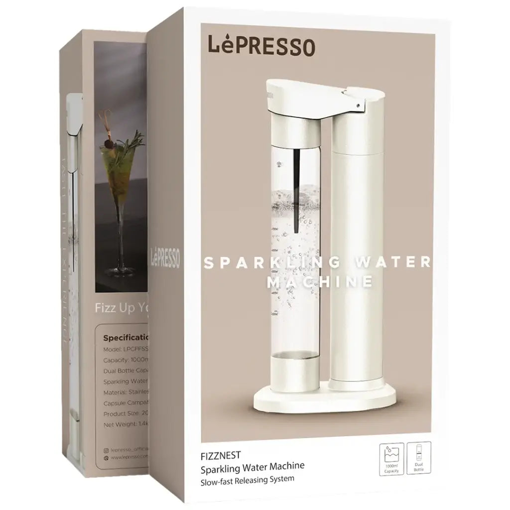LePresso Fizznest Sparkling Water Machine -White
