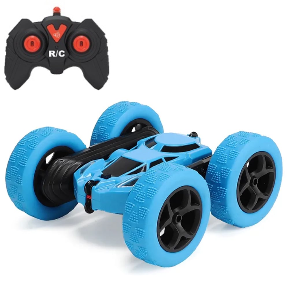 Wemzy - RC Spray Double Sided Stunt Car, Blue 2A6H